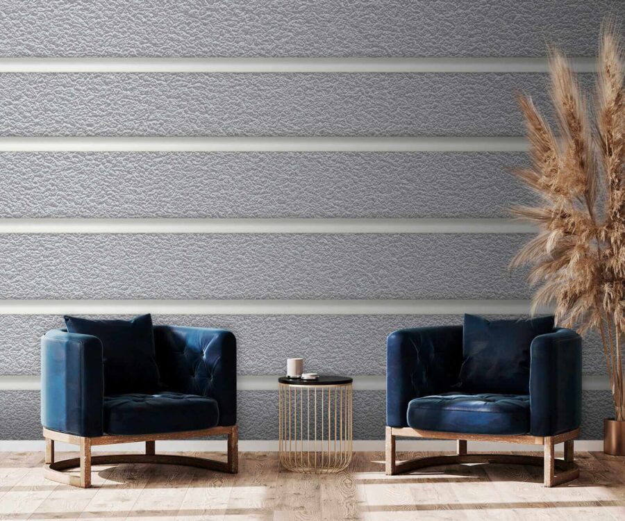 Textured surface with vertical lines.