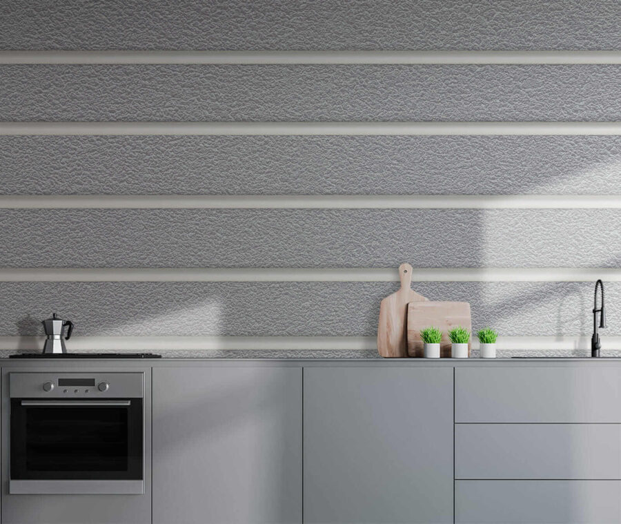 Textured surface with vertical lines.