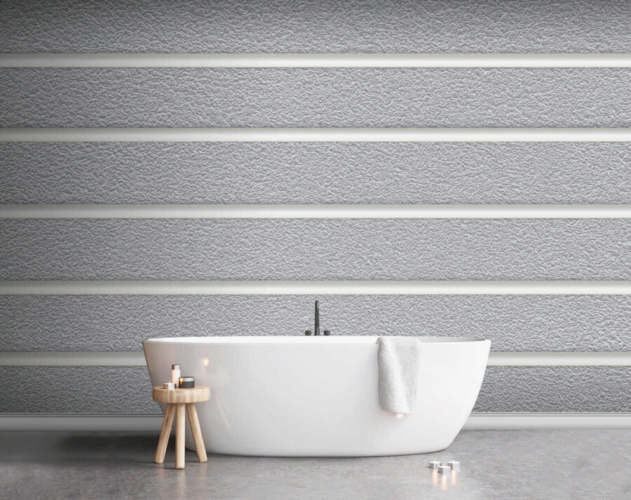 Textured surface with vertical lines.