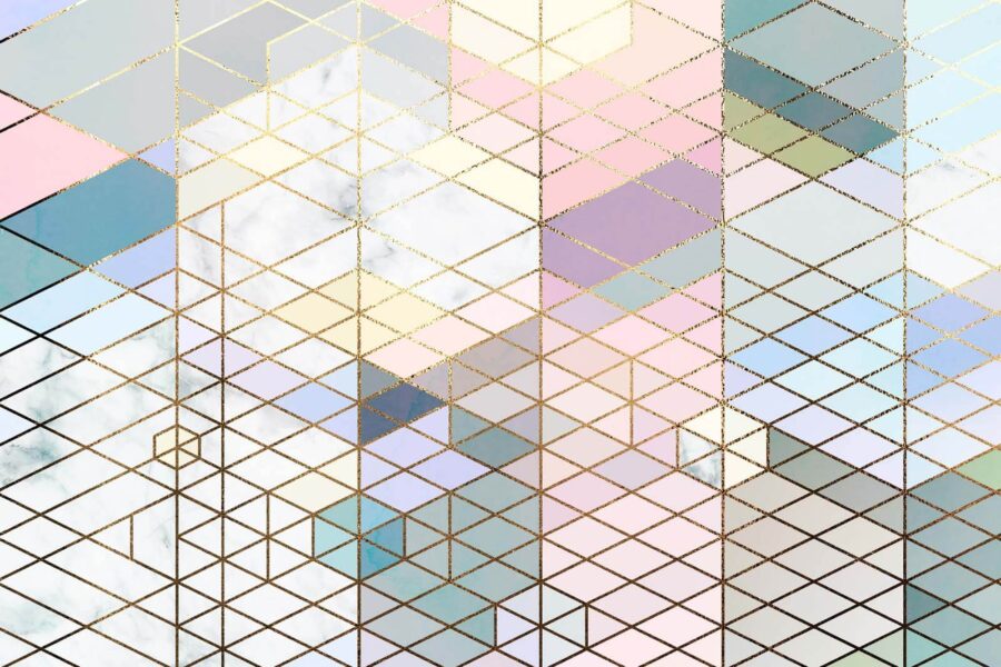 Colorful pattern of triangles