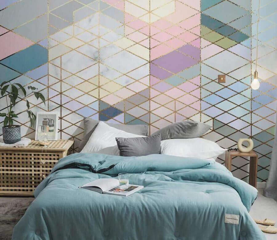 Colorful pattern of triangles
