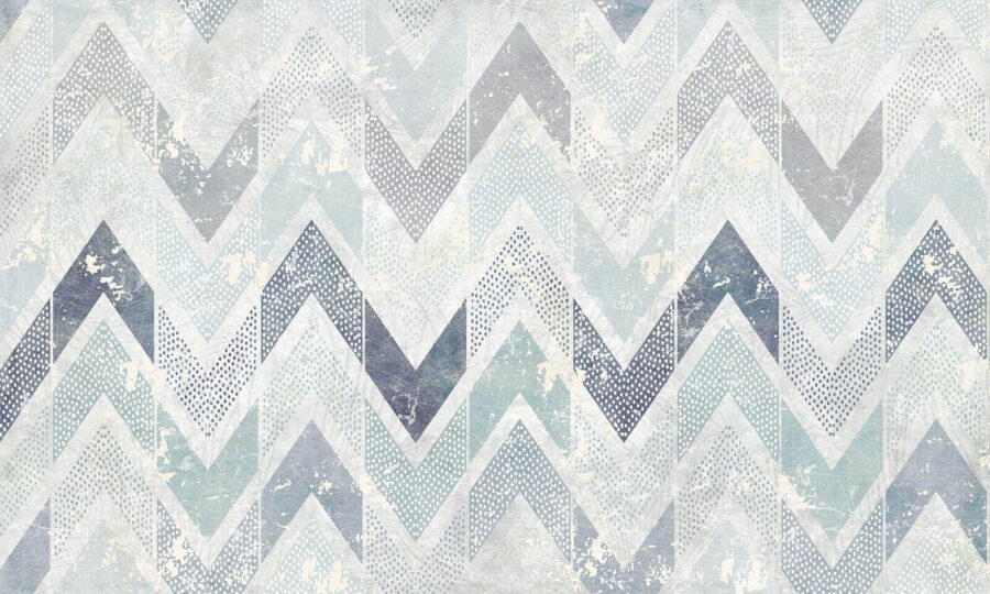 Pattern of blue and white chevrons