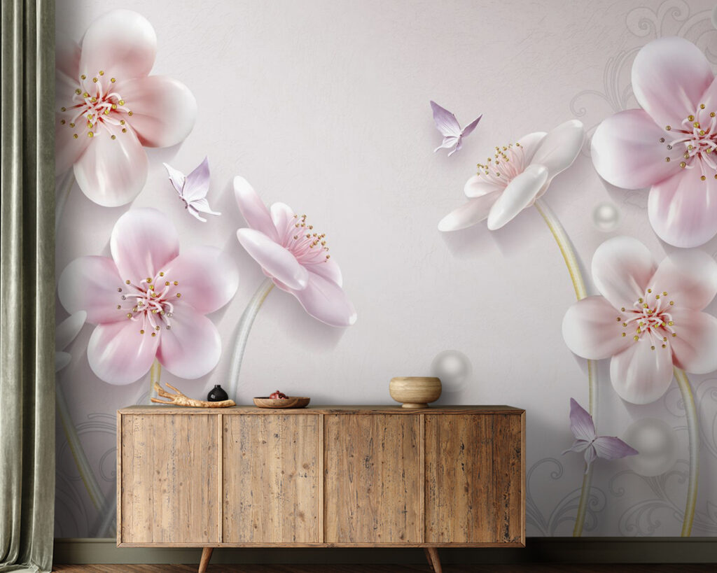 Wallpaper with flowers and butterflies u09587pig21m 1024x819 - Wallpaper with flowers and butterflies - tegory
