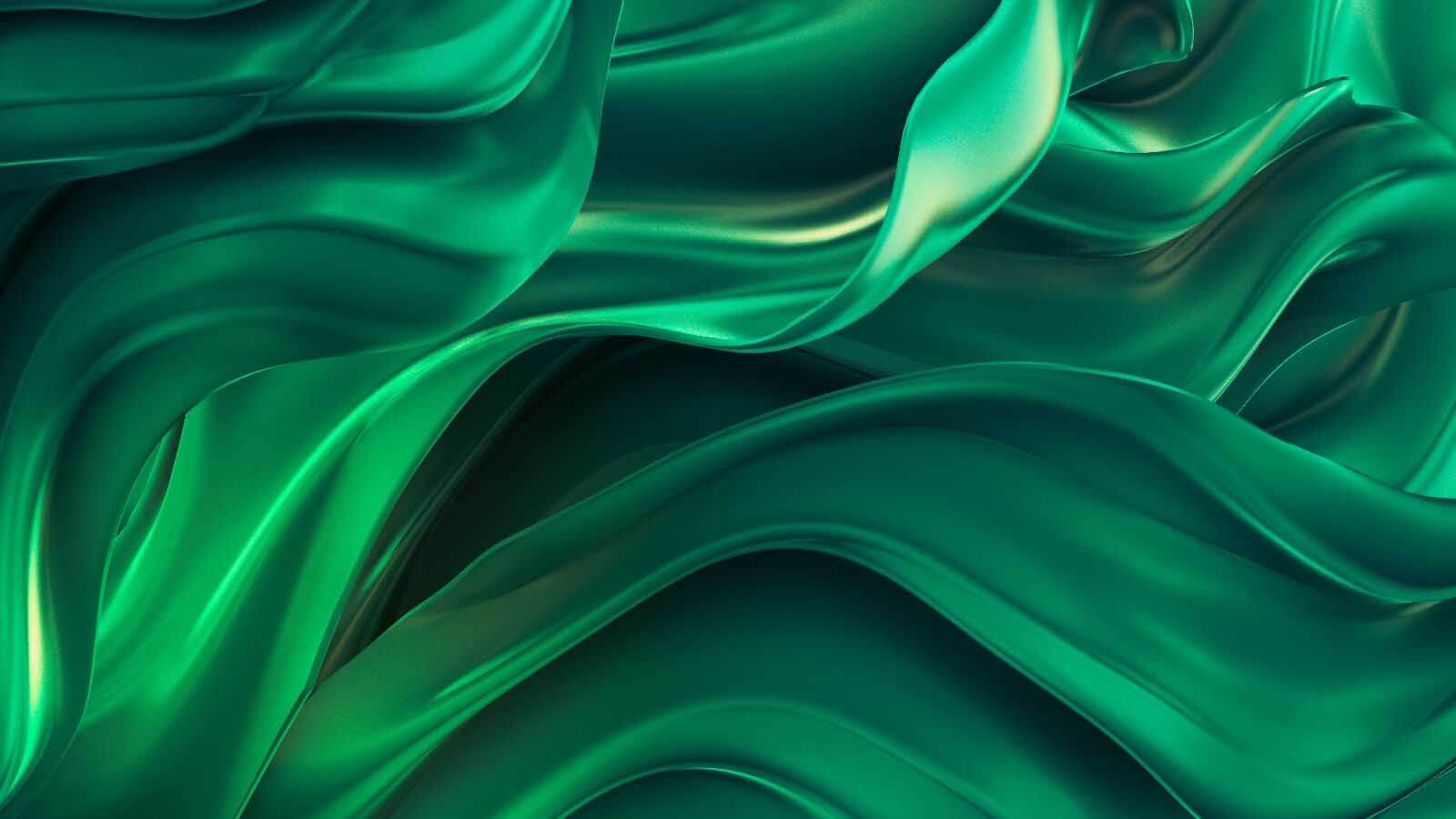 u11328p - Green fabric with folds - tegory