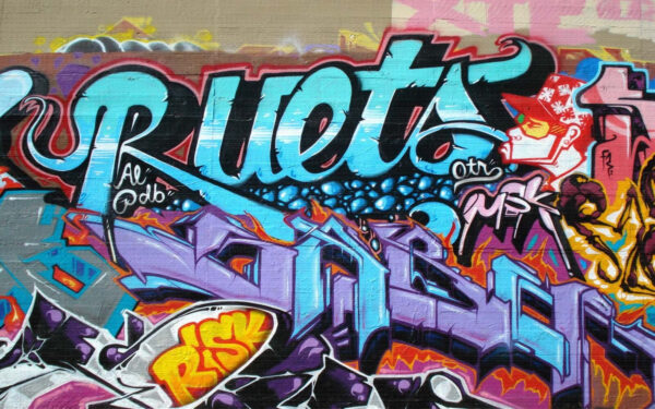 Wall with graffiti Wall with graffiti