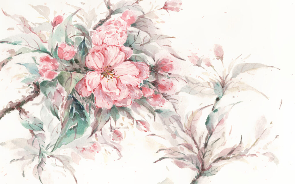 Painting of pink flowers u14027p 1024x640 - Painting of pink flowers - tegory