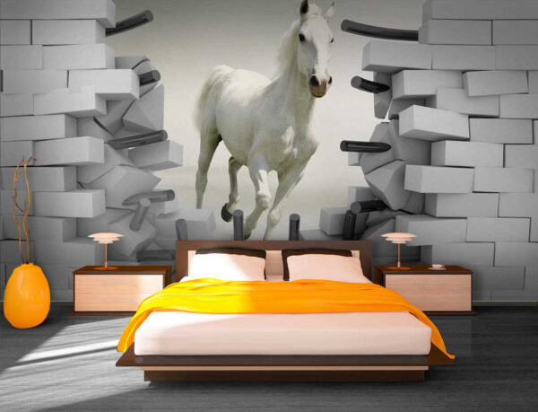 Horse running through a wall Horse running through a wall