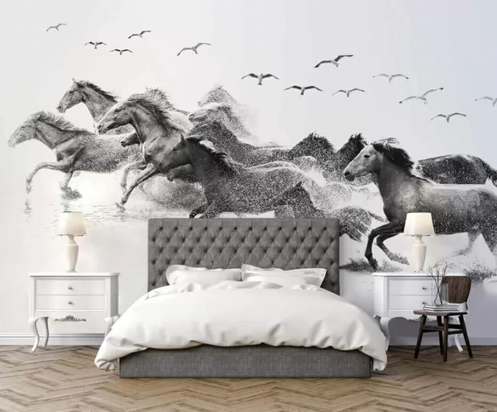 A group of horses running through water u14413pib1m - A group of horses running through water - tegory