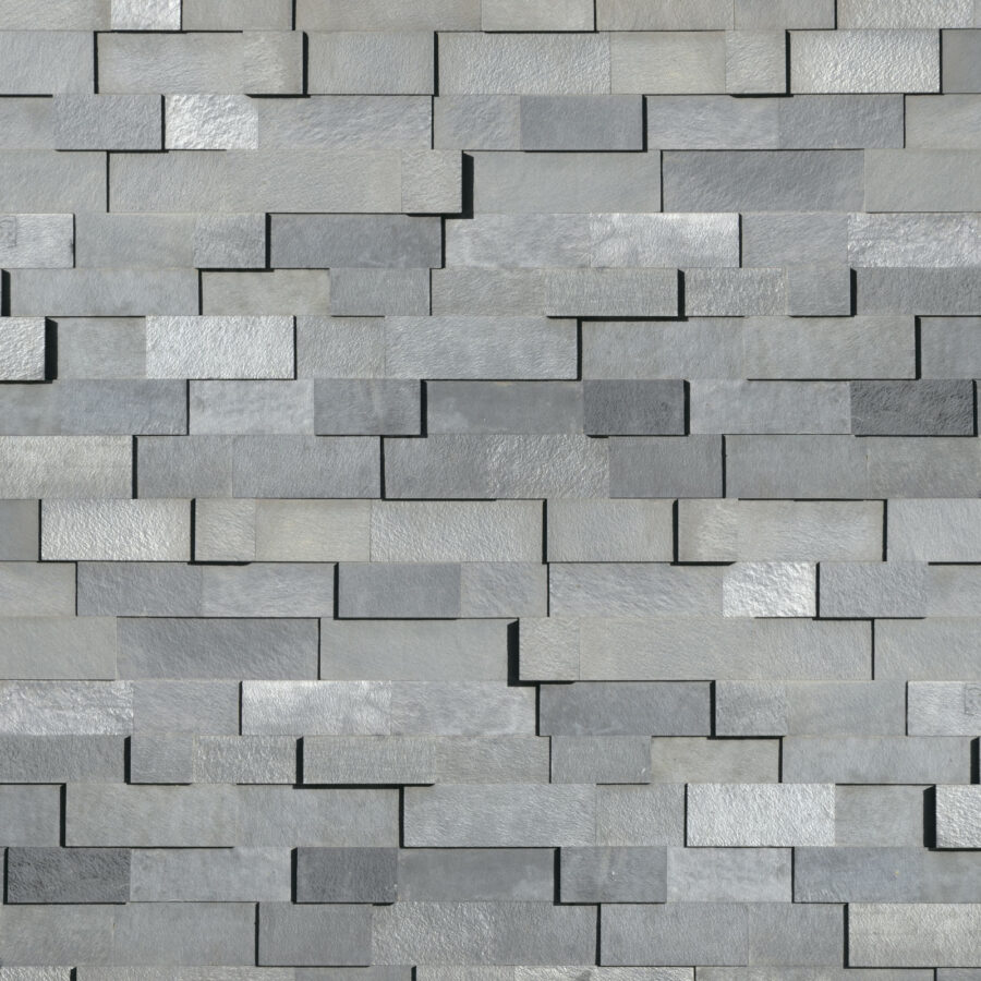 Wall murals Wall of grey bricks - Image 4