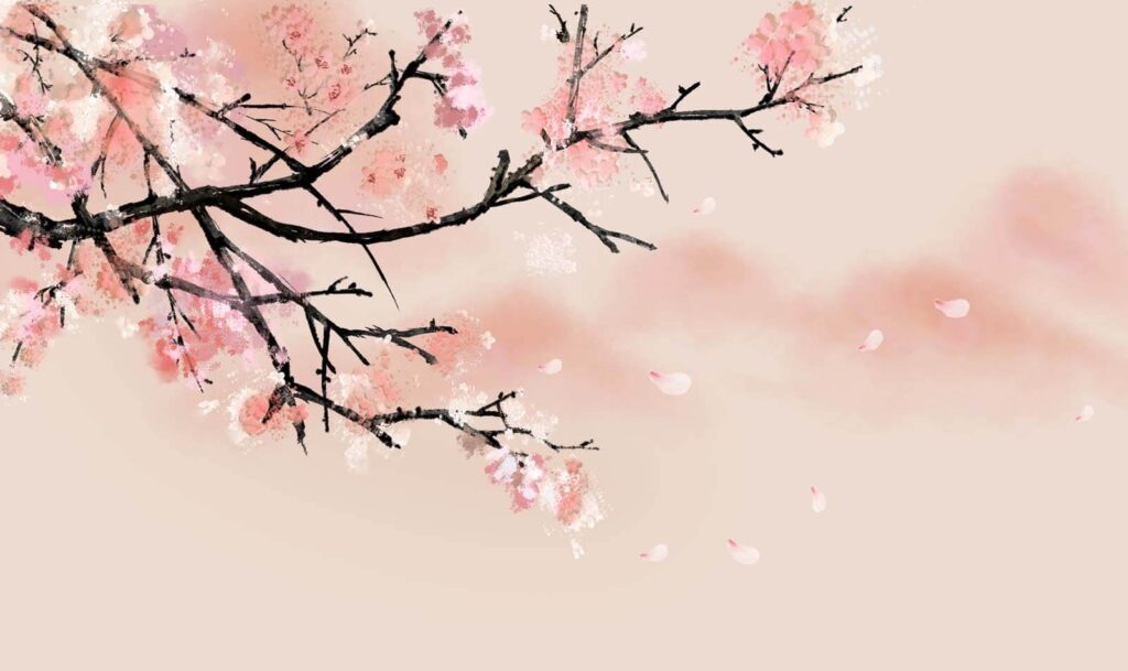 Tree branch with pink flowers Tree branch with pink flowers