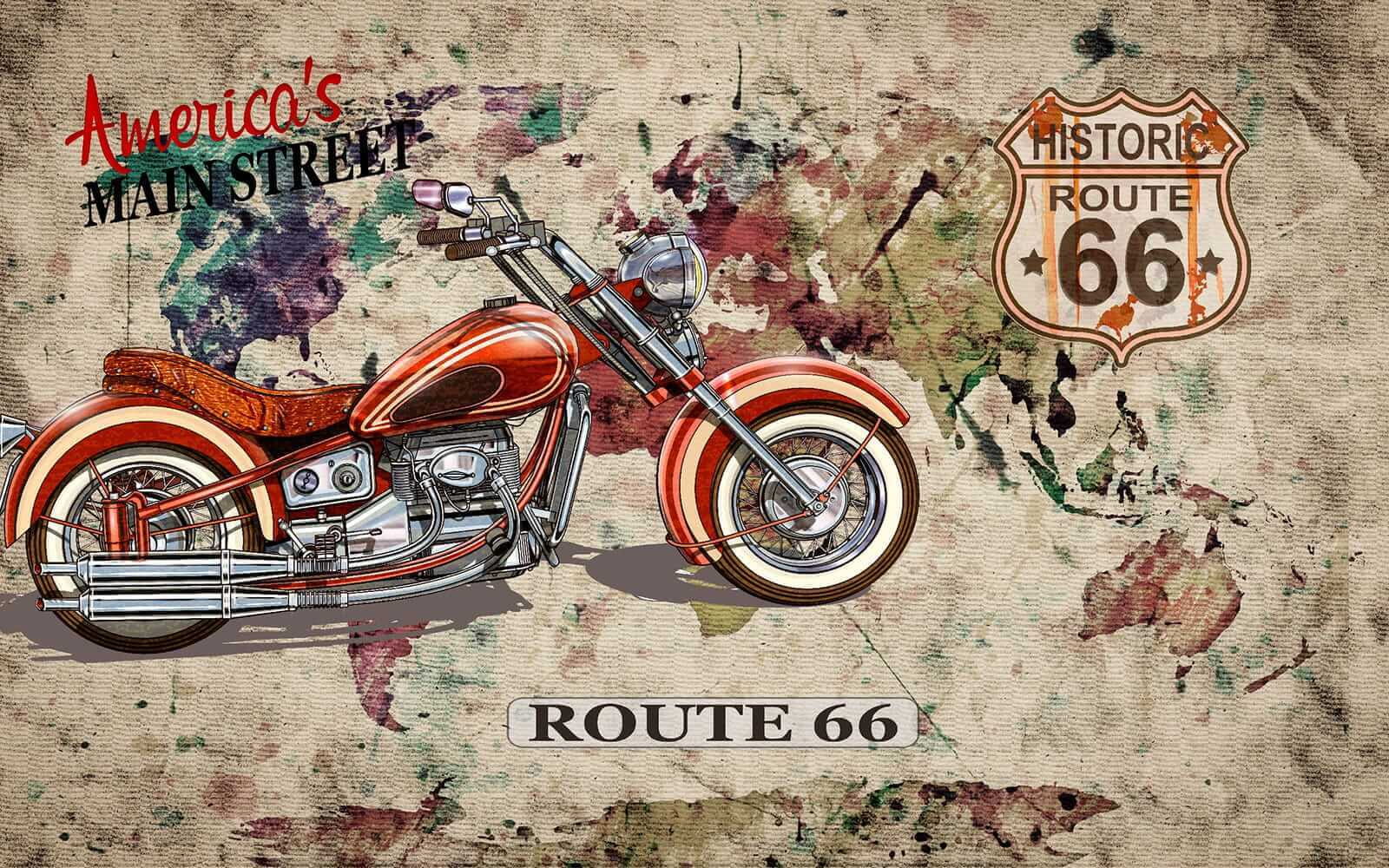 Motorcycle on a map u16173p - Motorcycle on a map - tegory