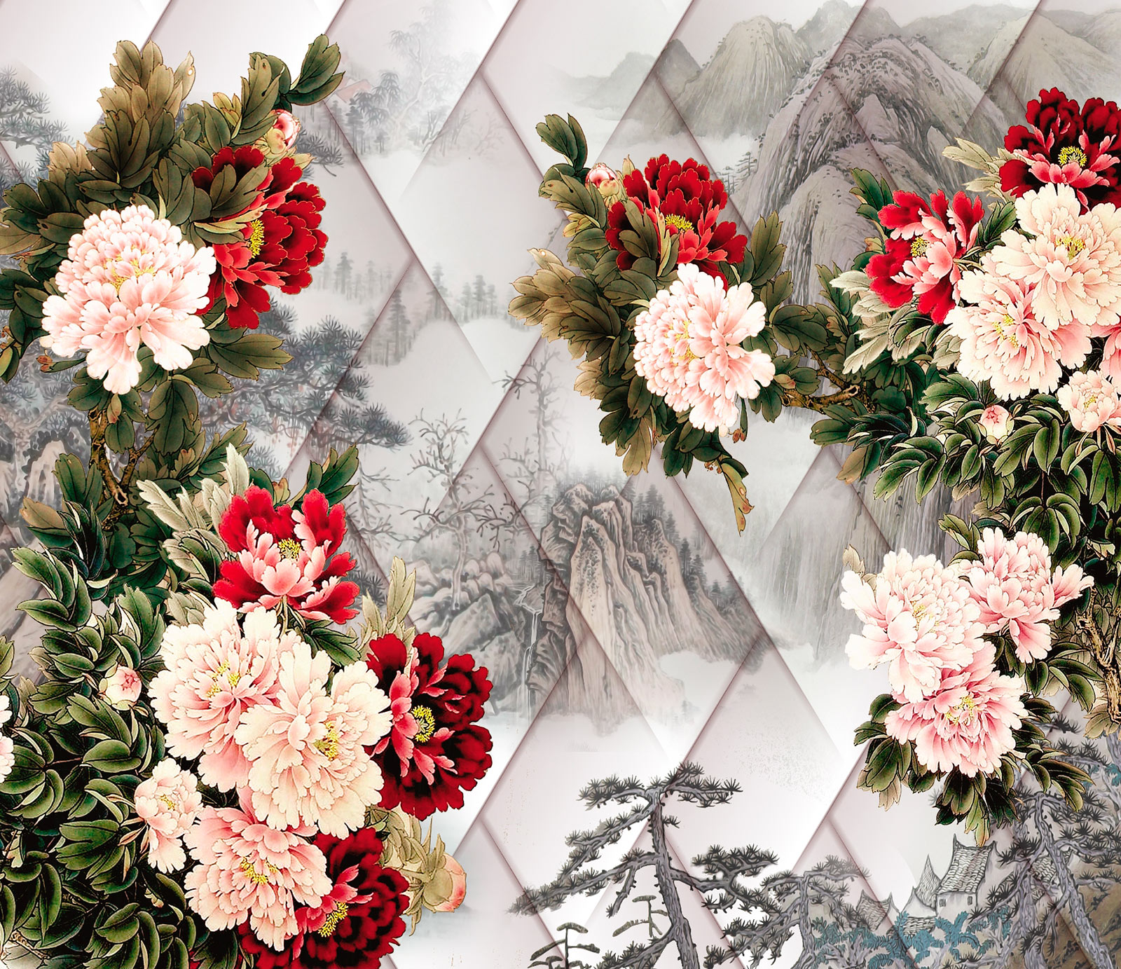 Group of flowers on a white background u16462p - Group of flowers on a white background - tegory