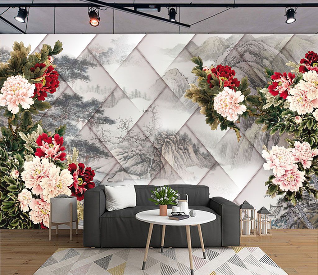 Group of flowers on a white background u16462pig1m - Group of flowers on a white background - tegory