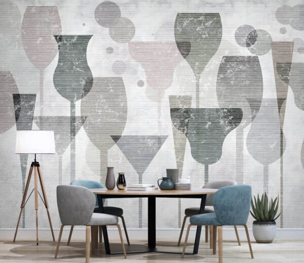 Wall murals Group of wine glasses