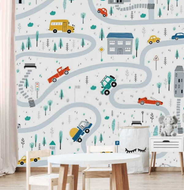 Map of cars and buildings Map of cars and buildings
