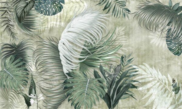 Wallpaper with a pattern of leaves u23083p 600x360 - Wallpaper with a pattern of leaves - tegory