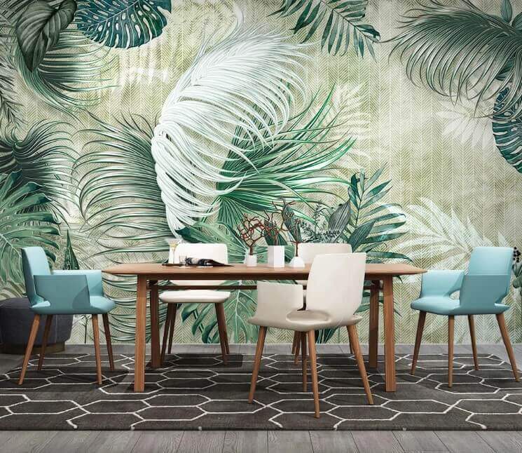 Wallpaper with a pattern of leaves u23083pik1m - Wallpaper with a pattern of leaves - tegory