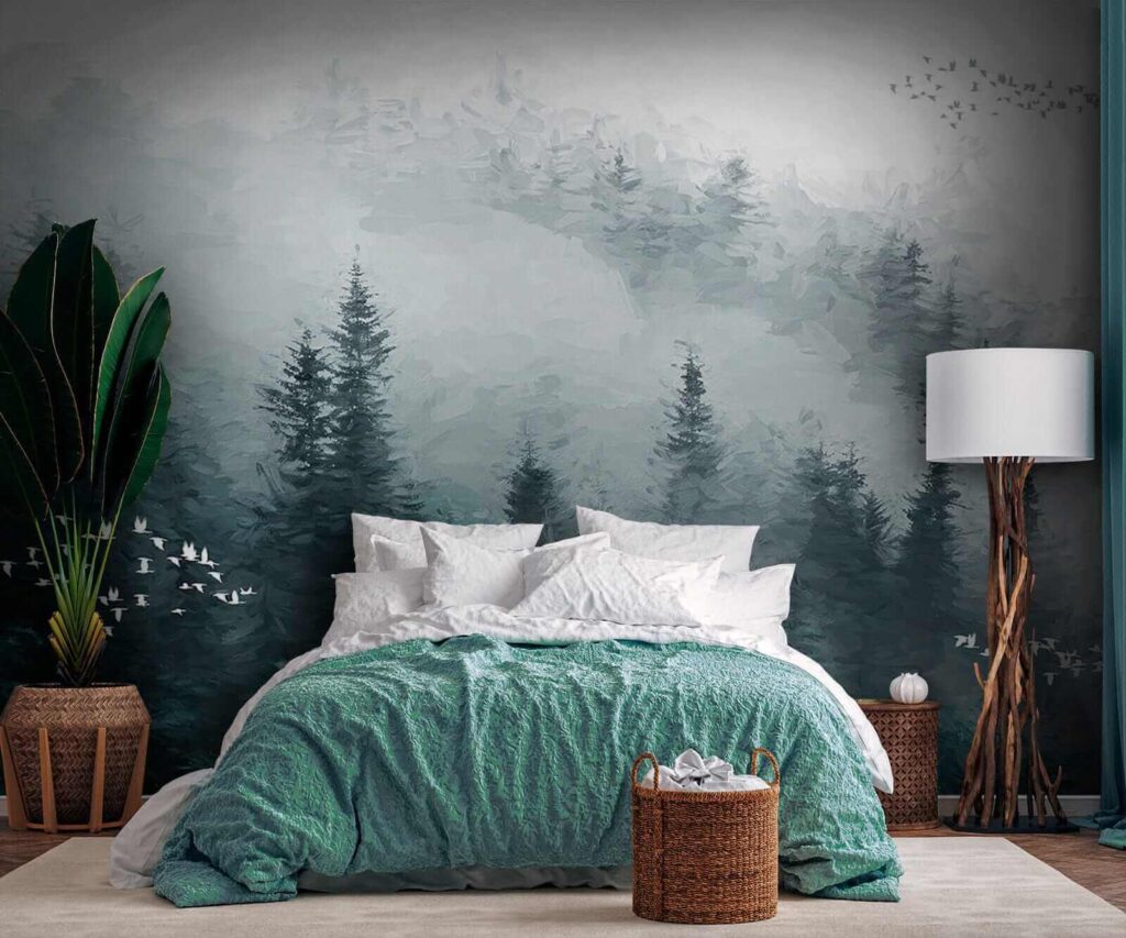 Foggy forest with birds flying u23921pib2 1024x853 - Foggy forest with birds flying - tegory