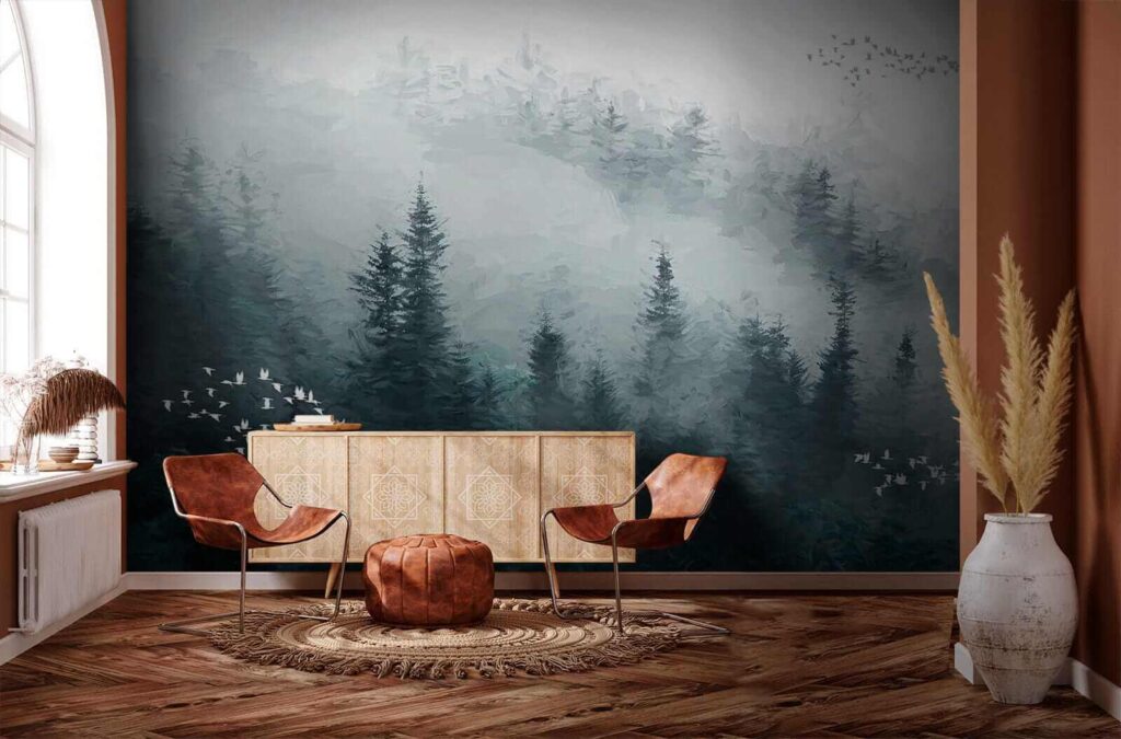 Foggy forest with birds flying u23921pih1 1024x675 - Foggy forest with birds flying - tegory