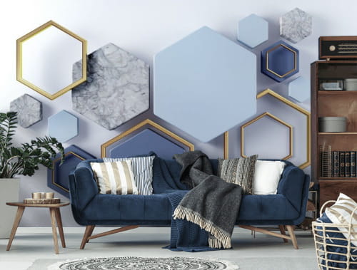 Dynamic geometric shapes on display Wall murals Dynamic geometric shapes on display