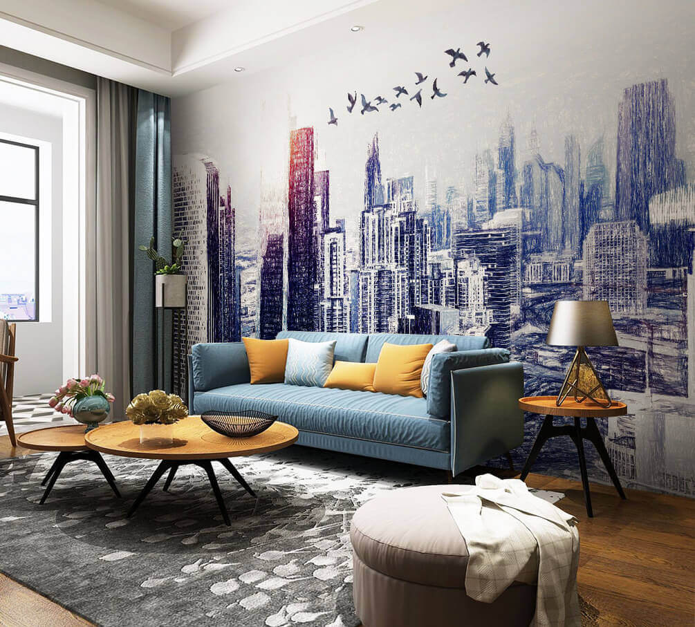 u29199pig1m - Birds flying over a city - tegory