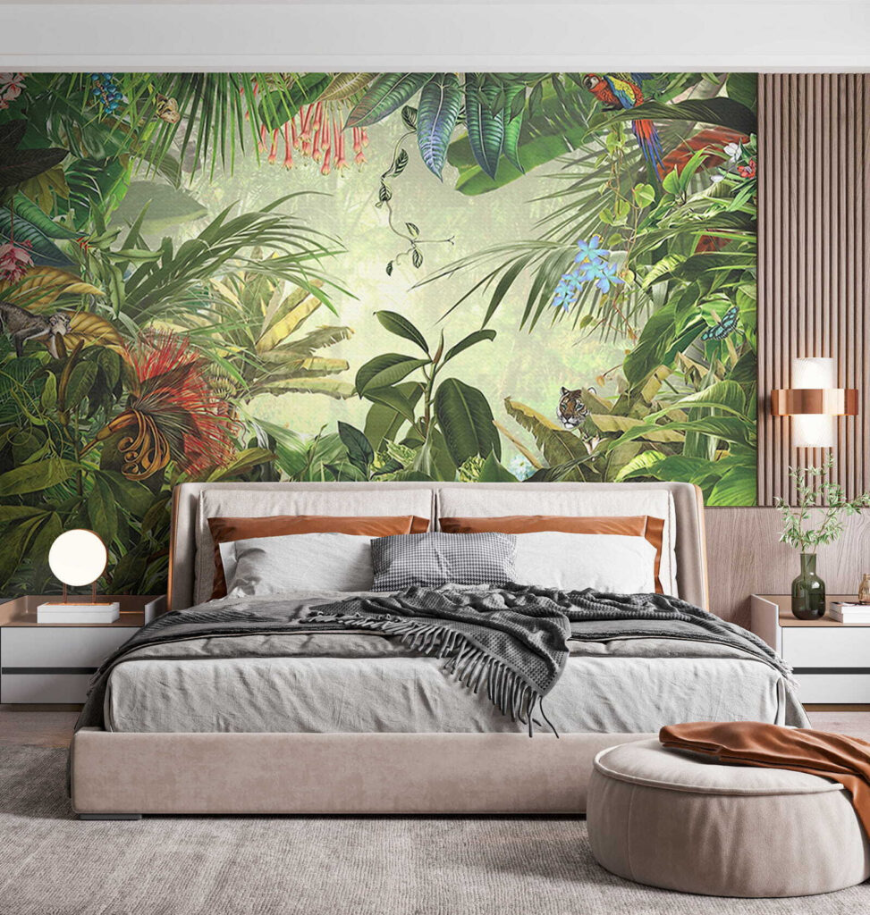 Painting of a tropical forest