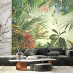 Wall mural Painting of a tropical forest