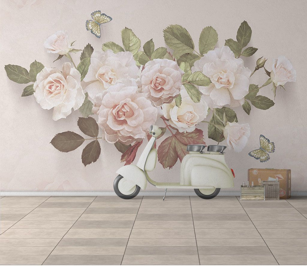 Delicate roses with gentle butterflies u31663pih1m - Delicate roses with gentle butterflies - tegory