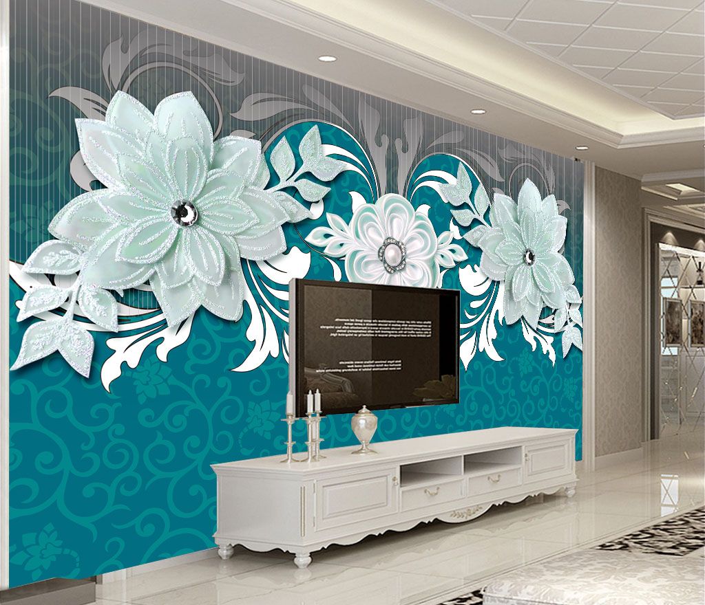 u35763pig1m - Blue and white floral design - tegory