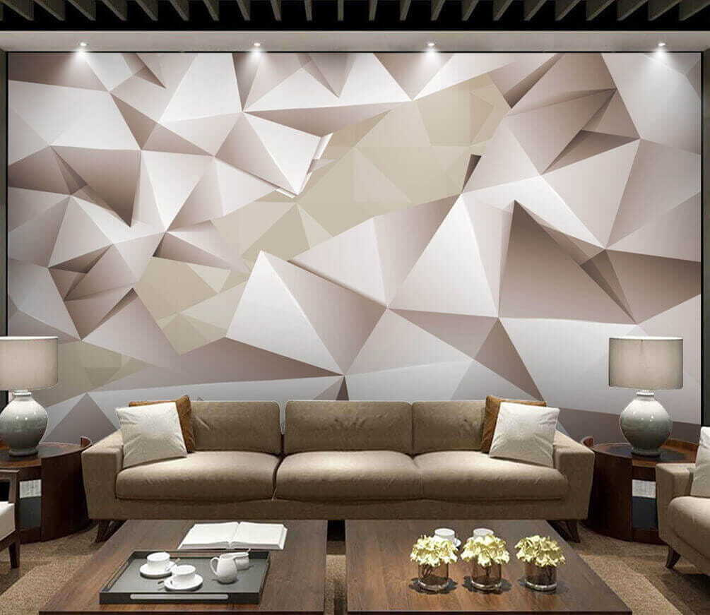 u35958pig1m - White and grey polygonal pattern - tegory