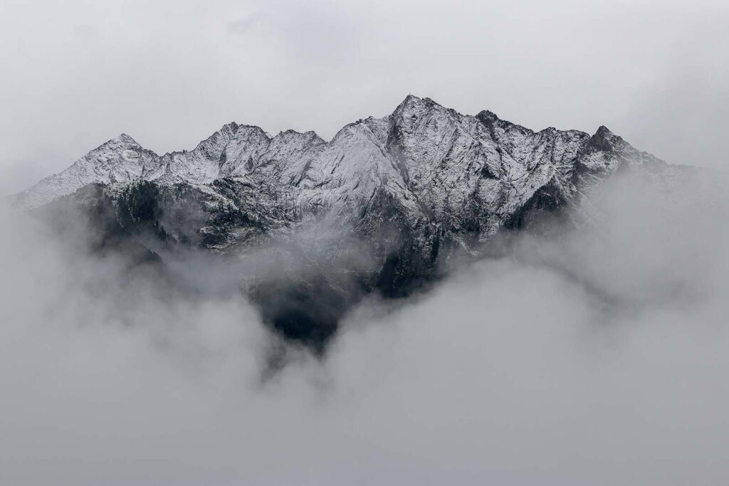 Mountain with snow on top Mountain with snow on top