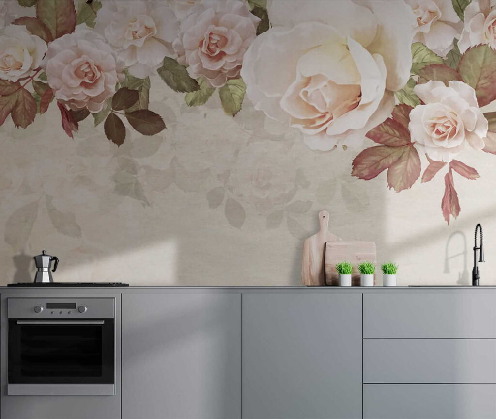 Group of flowers on a white background