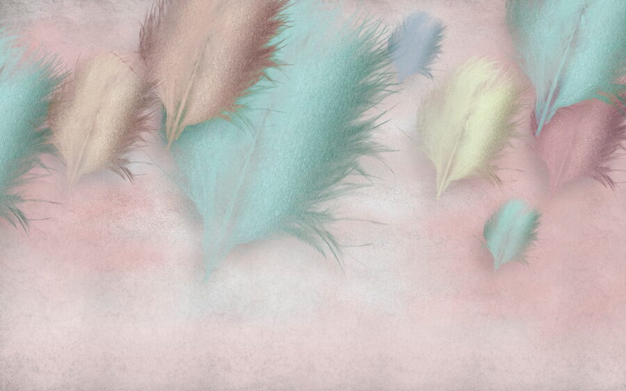 Group of feathers on a pink background u41743p 900x563 - Group of feathers on a pink background - tegory