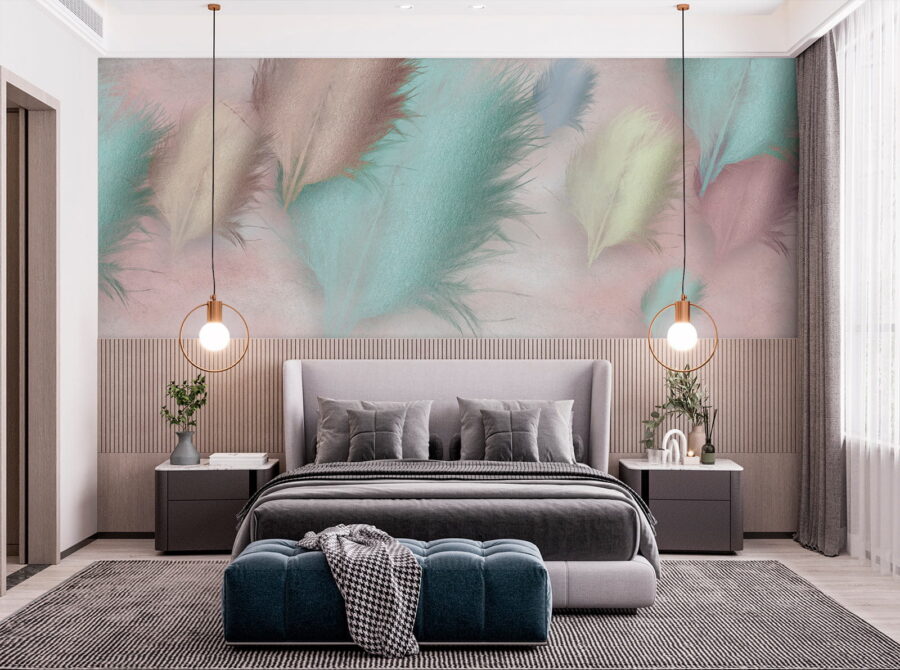 Group of feathers on a pink background u41743pib1 900x670 - Group of feathers on a pink background - tegory