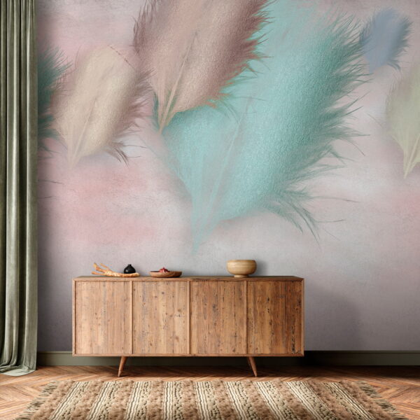 Group of feathers on a pink background u41743pih1 600x600 - Group of feathers on a pink background - tegory