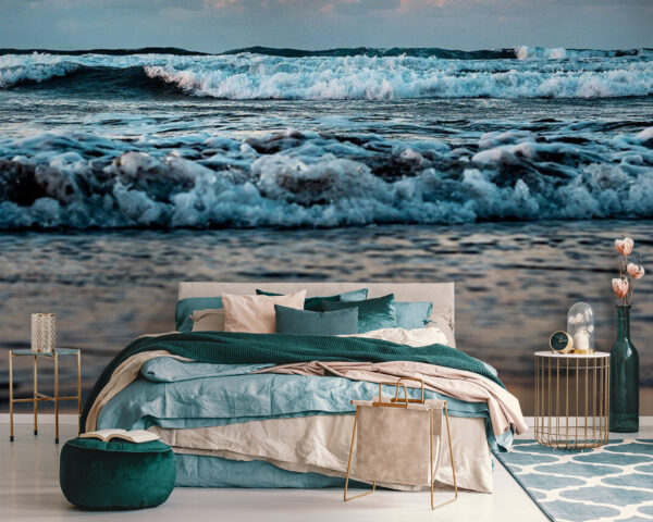 Waves on the beach with waves crashing Waves on the beach with waves crashing