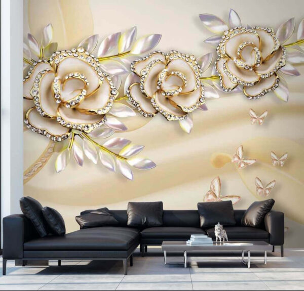 Elegant roses with delicate butterflies Elegant roses with delicate butterflies
