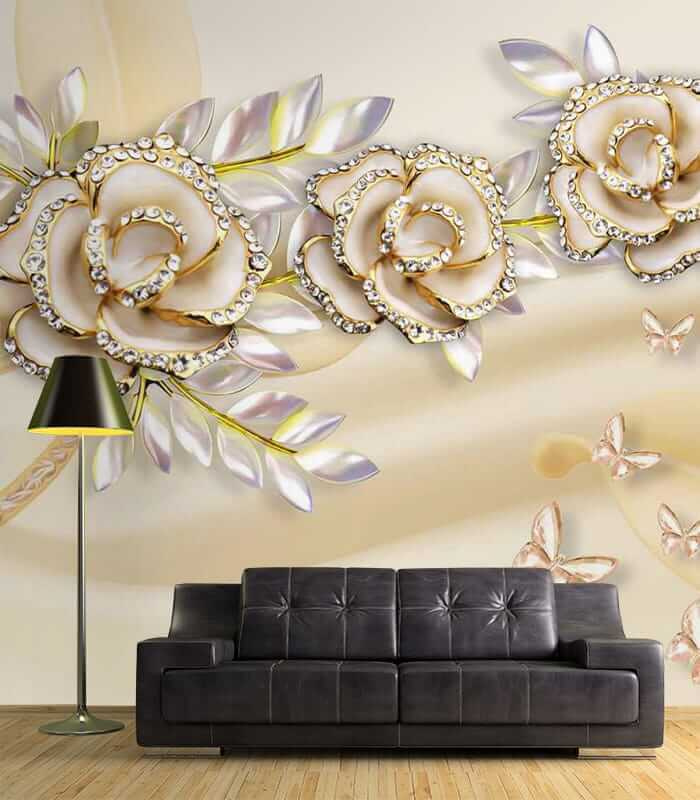 Elegant roses with delicate butterflies Elegant roses with delicate butterflies