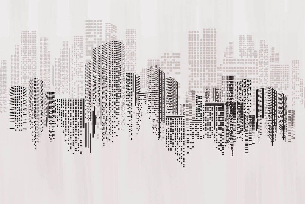 City skyline with many buildings City skyline with many buildings