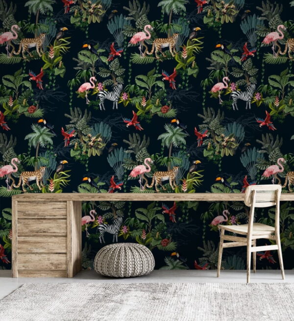 Pattern of flamingos and zebras u52521piw1m 600x655 - Pattern of flamingos and zebras - tegory