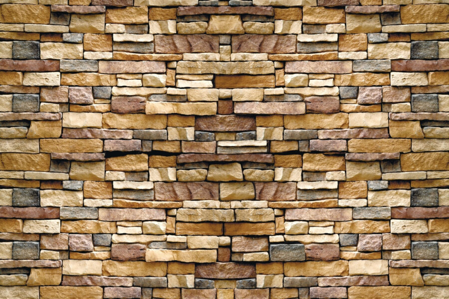 Textured stone wall design in layers. Textured stone wall design in layers.