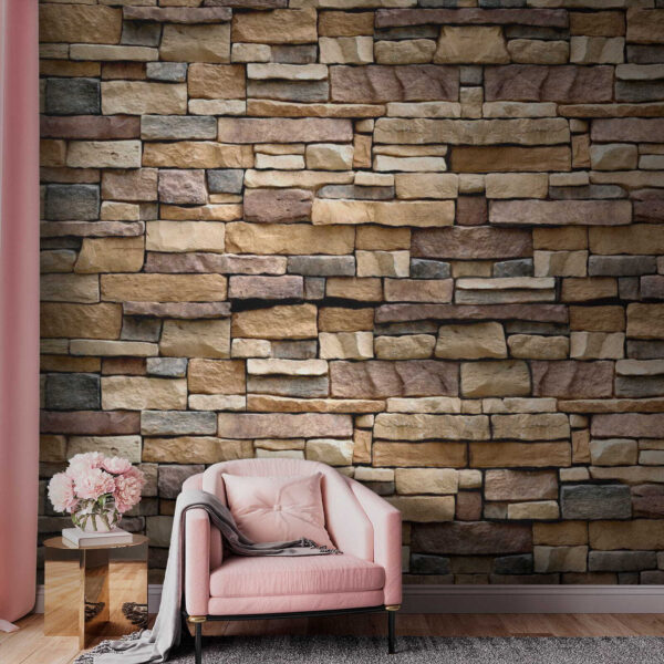 Textured stone wall design in layers. Textured stone wall design in layers.