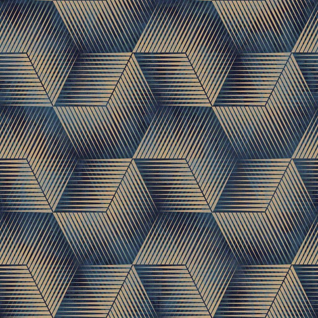 Pattern of blue and tan cubes Pattern of blue and tan cubes