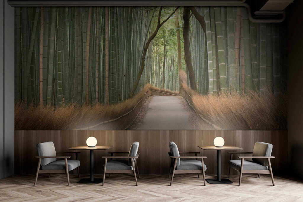 Path through a bamboo forest Path through a bamboo forest