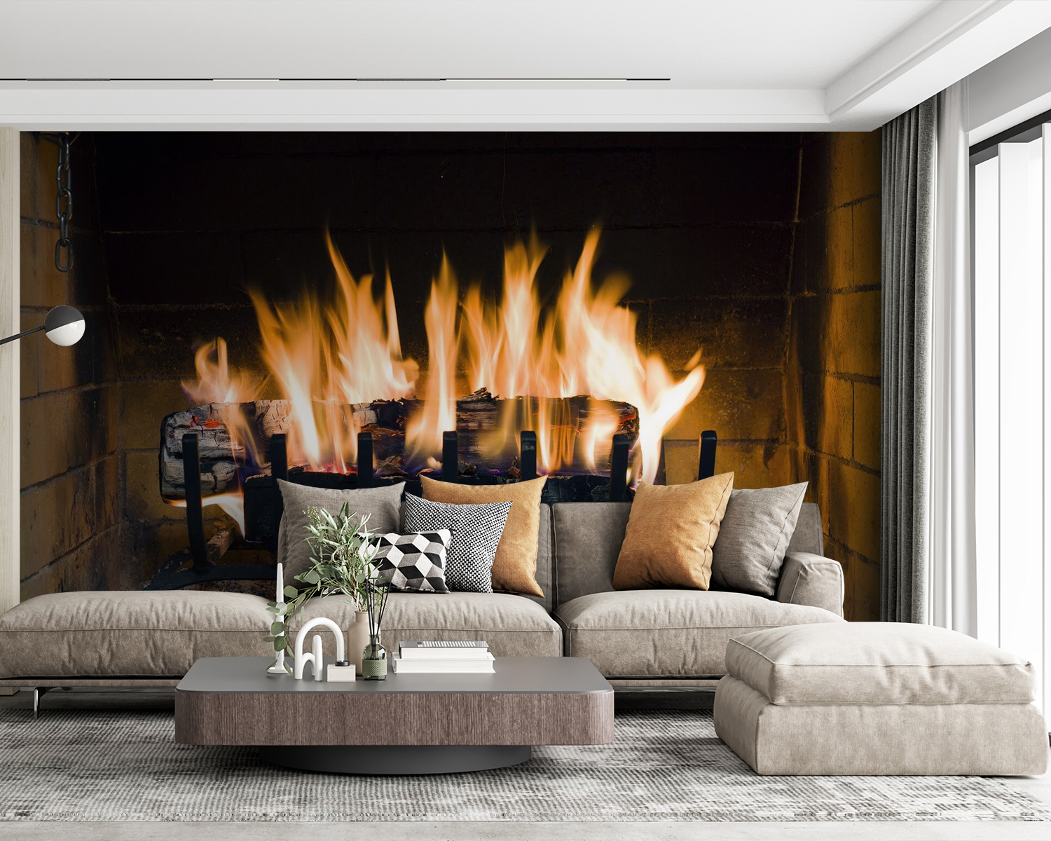 Fire in a fireplace u56584pig63m - Fire in a fireplace - tegory