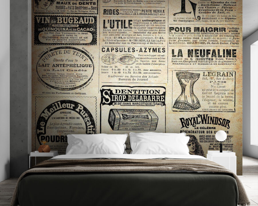 Wall murals Group of old newspapers - Image 2