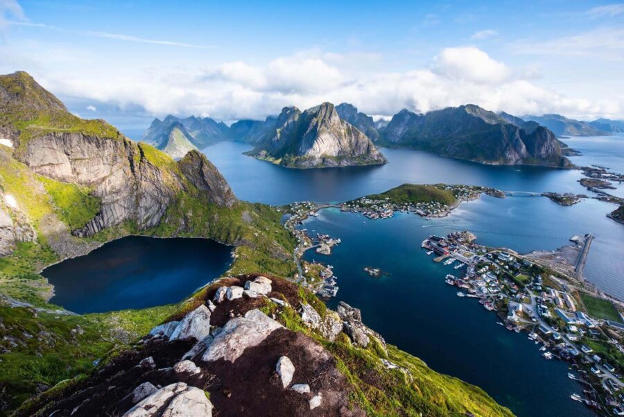 View of a body of water and mountains
