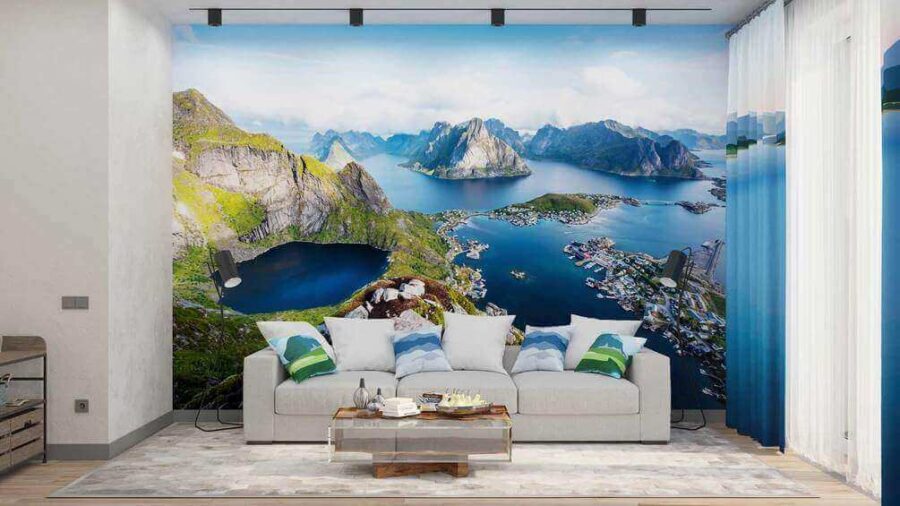 View of a body of water and mountains