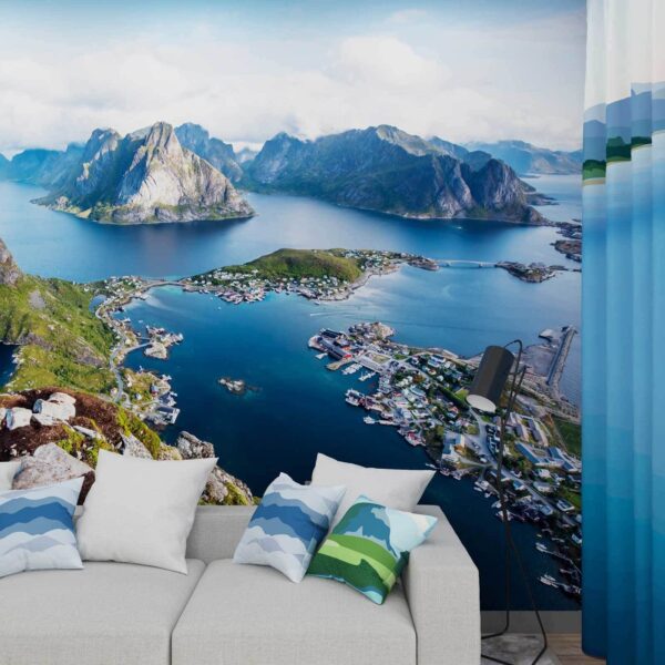 Wall murals Wall murals View of a body of water and mountains (SKU: u60167)