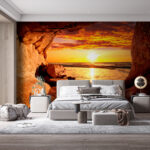 Wall murals Sunset over a body of water